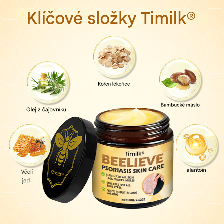 Timilk® BeeLieve Péče o pokožku s lupénkou