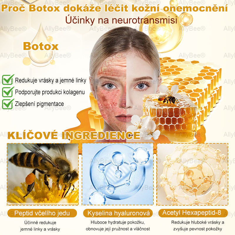 👨🔬AllyBee® Botox Krém na ošetření pleti proti stárnutí, hydratační, oprava pleti, vyrovnání tónu pleti, léčba akné a tmavých skvrn, odstraňování bradavic a mateřských znamének💥