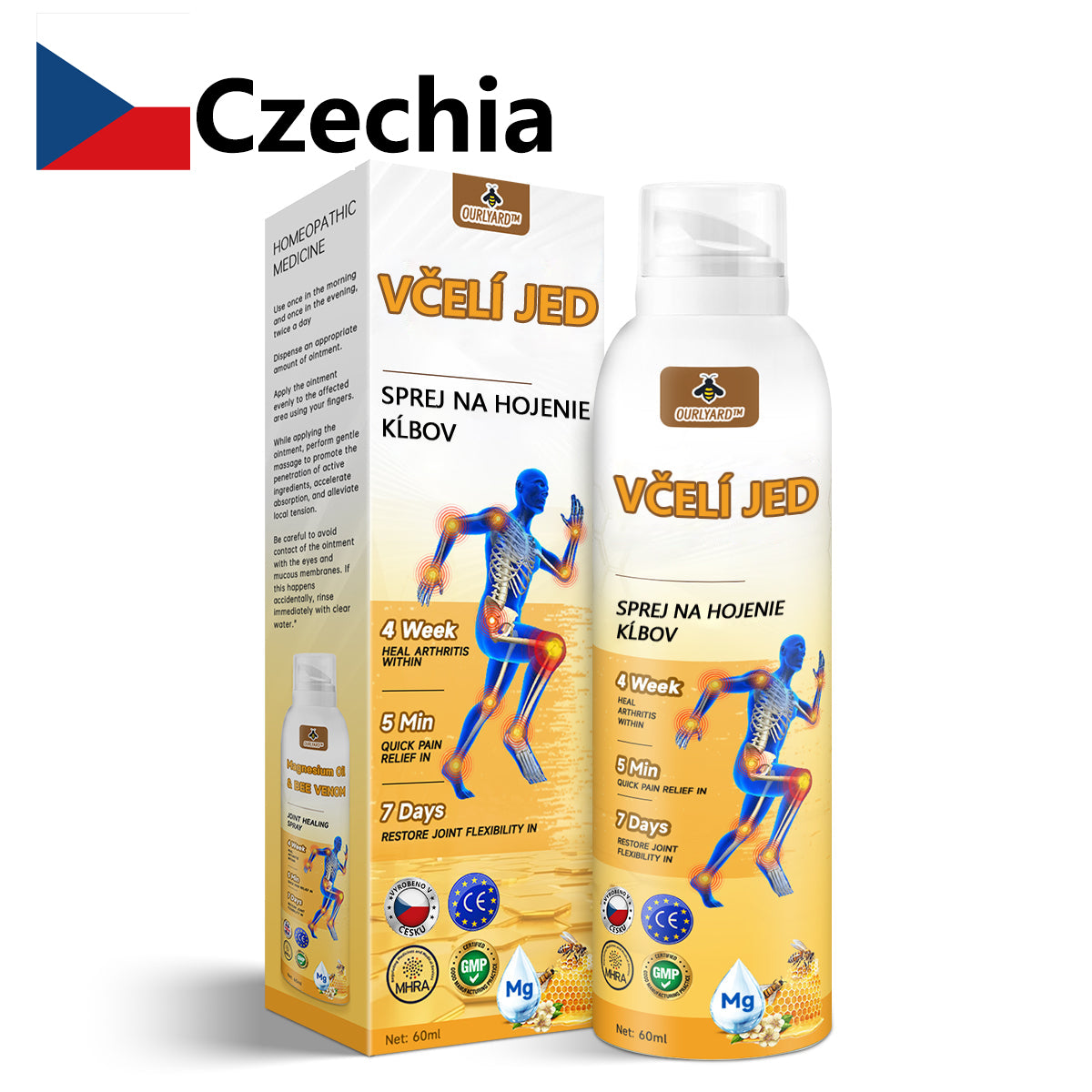 🔥💫Ourlyard™ Hořčíkový olej a včelí jed na hojení kloubů ve spreji👨⚕️Cure bolesti kloubů za pouhé 4 týdny, bez zpětného efektu🔥🔥