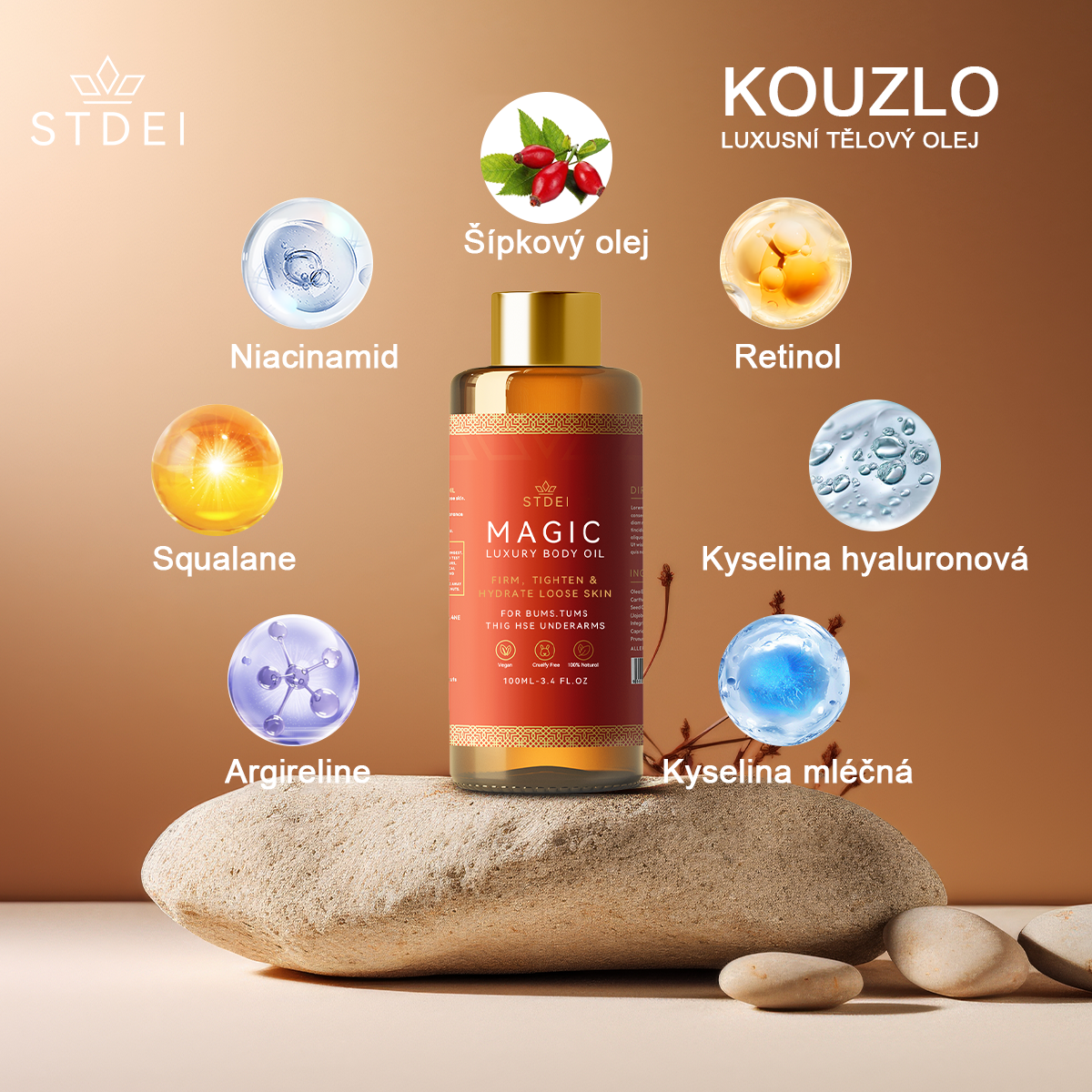 𝗦𝗧𝗗𝗘𝗜™ Zázračný luxusní tělový olej (Časově omezená sleva 80 % - poslední 1 den)🌹🔥