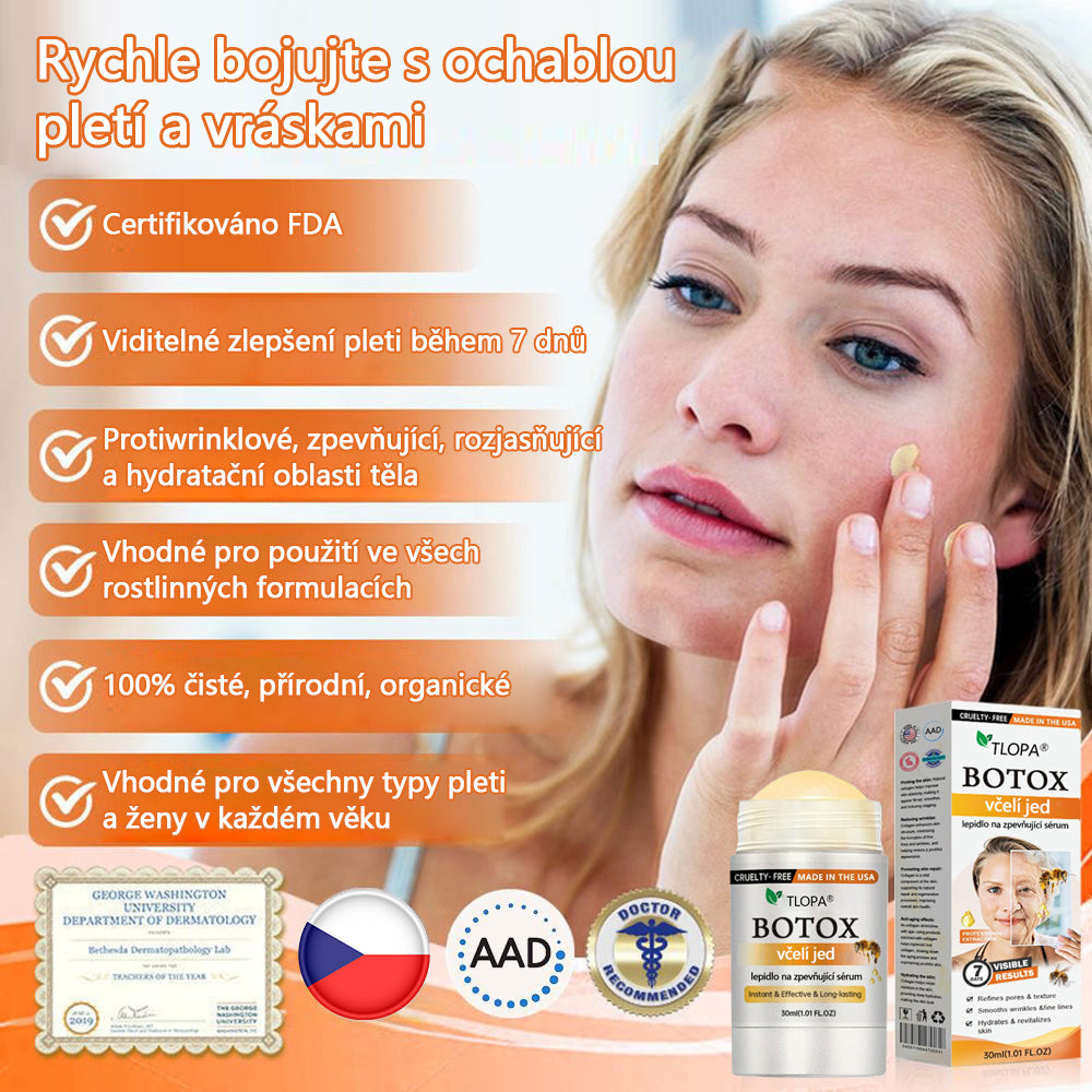Vyrobeno a odesláno z České republiky✨TLOPA® Zpevňující sérum s botoxem a včelím jedem v tyčince(🔥 POSLEDNÍ DEN SLEVA 70%)💄