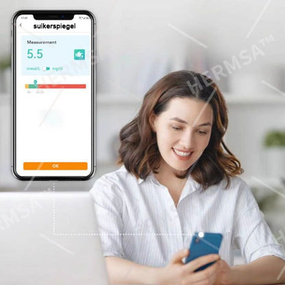 【OFFICIÁLNÍ OBCHOD】HERMSA Vysoce přesný multifunkční neinvazivní zdravotnický přístroj (pro monitorování hladiny cukru v krvi, kyslíku v krvi a krevního tlaku) [99,9% přesnost].🌿