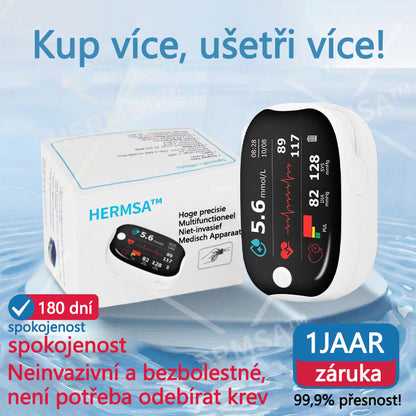 【OFFICIÁLNÍ OBCHOD】HERMSA Vysoce přesný multifunkční neinvazivní zdravotnický přístroj (pro monitorování hladiny cukru v krvi, kyslíku v krvi a krevního tlaku) [99,9% přesnost].🌿