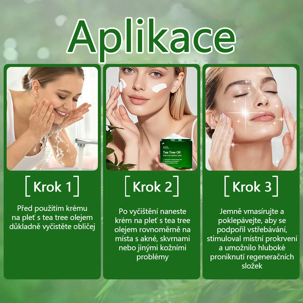 🌱 Zvoevo® Čajovníkový olej Krém pro péči o pleť – Odstraňuje nedokonalosti pleti, regeneruje poškozenou pokožku, rozjasňuje a působí proti stárnutí pleti.🔥🔥