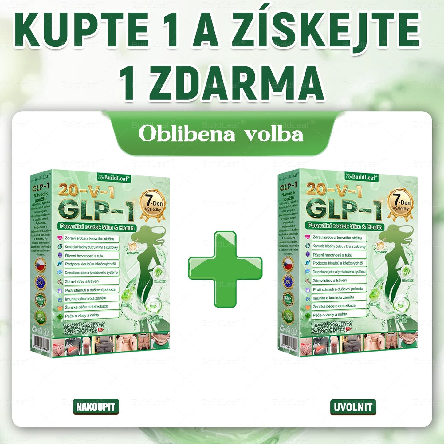 Oficiální obchod | BuildLeaf® GLP-1 20-v-1 Slim & Zdraví orální roztok 💧 (1× denně, výsledky za 7 dní). Obsahuje 100 mld. CFU probiotik ✅ Podporuje hubnutí, zdraví srdce ❤️, trávení i energii.