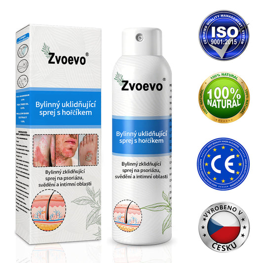 ✅Zvoevo® Magnesium bylinný sprej ⚕️ Certifikace MHRA – úleva při psoriáze, ekzému, intimních bakteriálních infekcích, akné a tmavých skvrnách