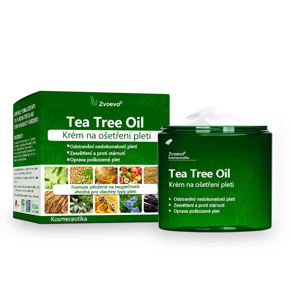 🌱 Zvoevo® Čajovníkový olej Krém pro péči o pleť – Odstraňuje nedokonalosti pleti, regeneruje poškozenou pokožku, rozjasňuje a působí proti stárnutí pleti.🔥🔥