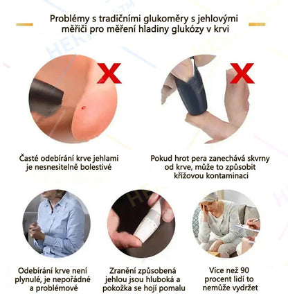 【OFFICIÁLNÍ OBCHOD】HERMSA Vysoce přesný multifunkční neinvazivní zdravotnický přístroj (pro monitorování hladiny cukru v krvi, kyslíku v krvi a krevního tlaku) [99,9% přesnost].🌿
