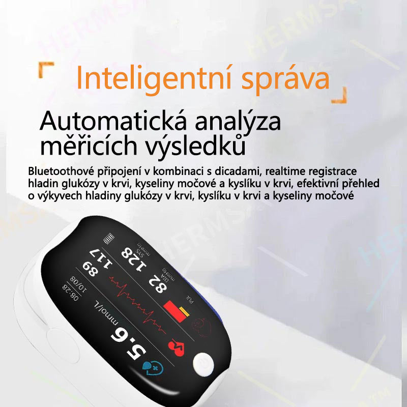 【OFFICIÁLNÍ OBCHOD】HERMSA Vysoce přesný multifunkční neinvazivní zdravotnický přístroj (pro monitorování hladiny cukru v krvi, kyslíku v krvi a krevního tlaku) [99,9% přesnost].🌿