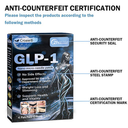 Croaie® Nano Microneedle Patch with SMGT-GLP-1 & Matrixyl 3000 – Slimming,👨‍⚕️👨‍⚕️ Skin Tightening, Blood Sugar Support, No Injection, 7-Day Result