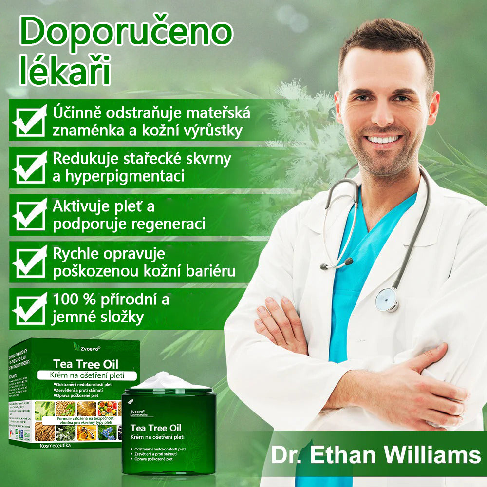 🌱 Zvoevo® Čajovníkový olej Krém pro péči o pleť – Odstraňuje nedokonalosti pleti, regeneruje poškozenou pokožku, rozjasňuje a působí proti stárnutí pleti.🔥🔥