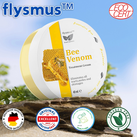 ✅Flysmus™ krém na ošetření včelím jedem🐝: Léčba ekzémů, akné, stařeckých skvrn, křečových žil, prasklin na kůži, plísňových infekcí, bradavic.n